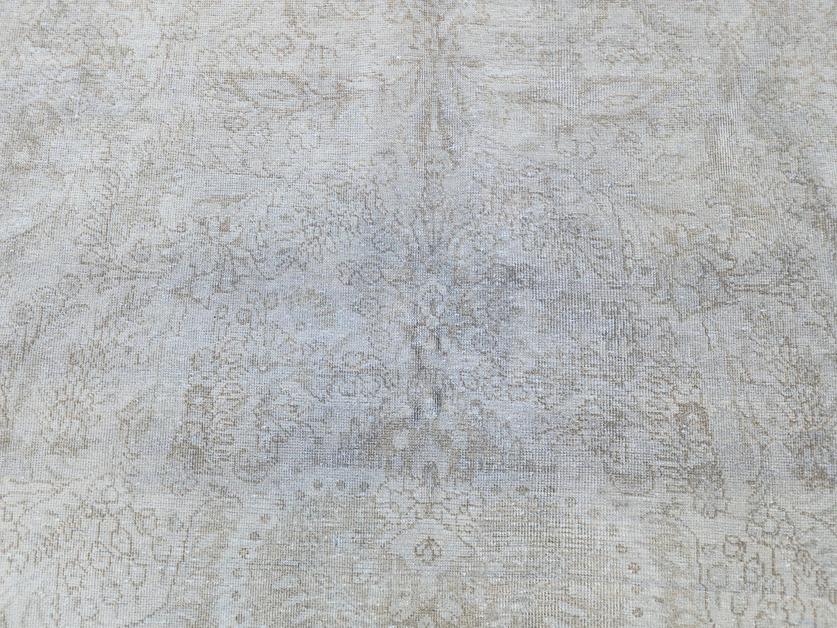 9x12 Muted Rug, Gray ad Beige Up Cycled Wool, Living Room Bohemian Decor