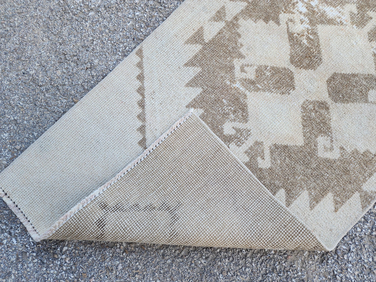 Turkish Runner Rug 2x9: Beige Oriental Hallway Bohemian Decor