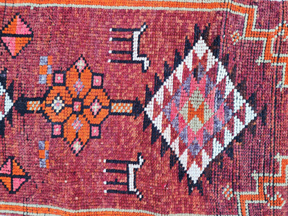 Stair Soft Runner 2.7x14.2 ft, Turkish Wool Hand Knotted Up Cycled Wool, Home Rustic Decor
