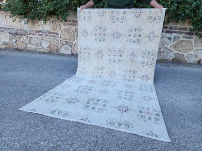 3x6 Neutral Small Runner Rug: Hand Knotted, Entry Decor