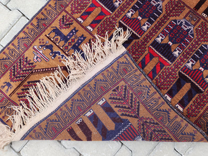 3x5 Tribal Wool Rug: Traditional Oriental Decor