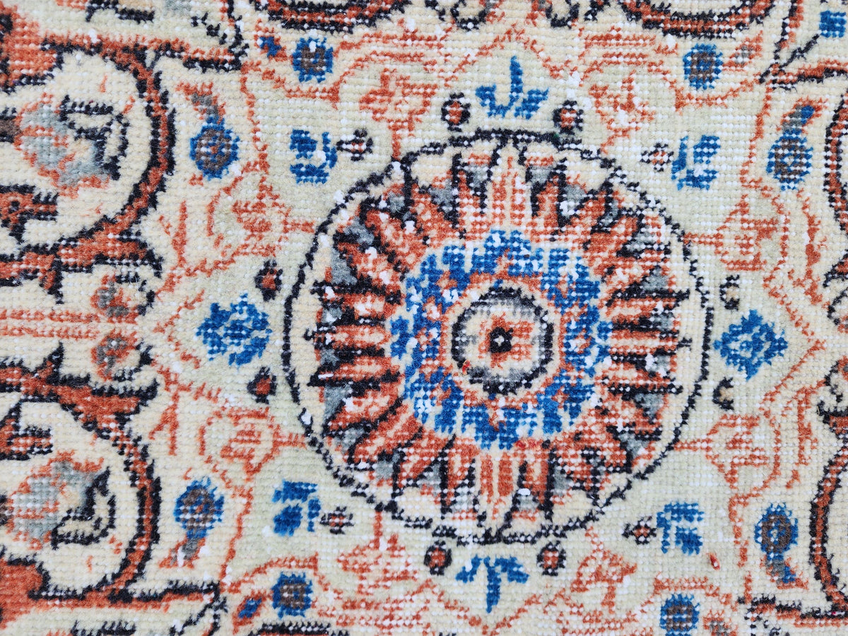 Hand Made Rug 6.6 x 9.8 ft, Turkish Hand Knotted Oushak Design Carpet, Home Decor