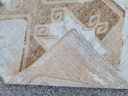 3x13 Handmade Turkish Oushak Runner Rug: Farmhouse Hallway Decor