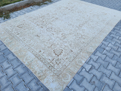 Vintage Wool Large Rug 9x12 ft - skua209