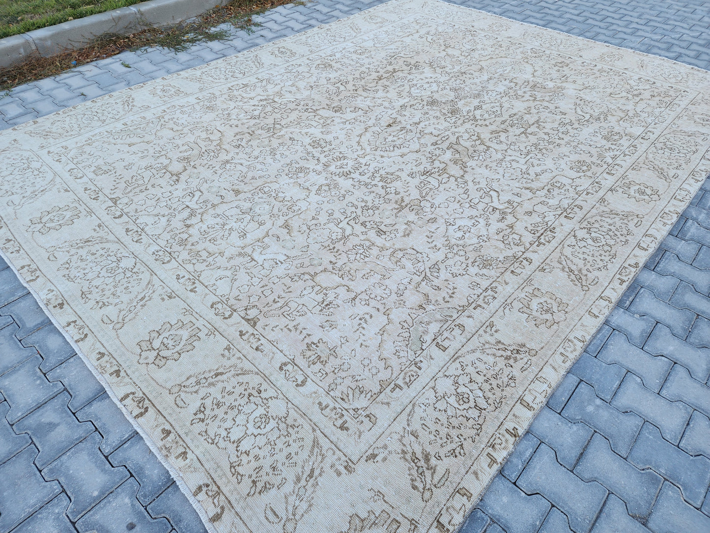 Vintage Large Wool Rug 10x13 ft - skua212