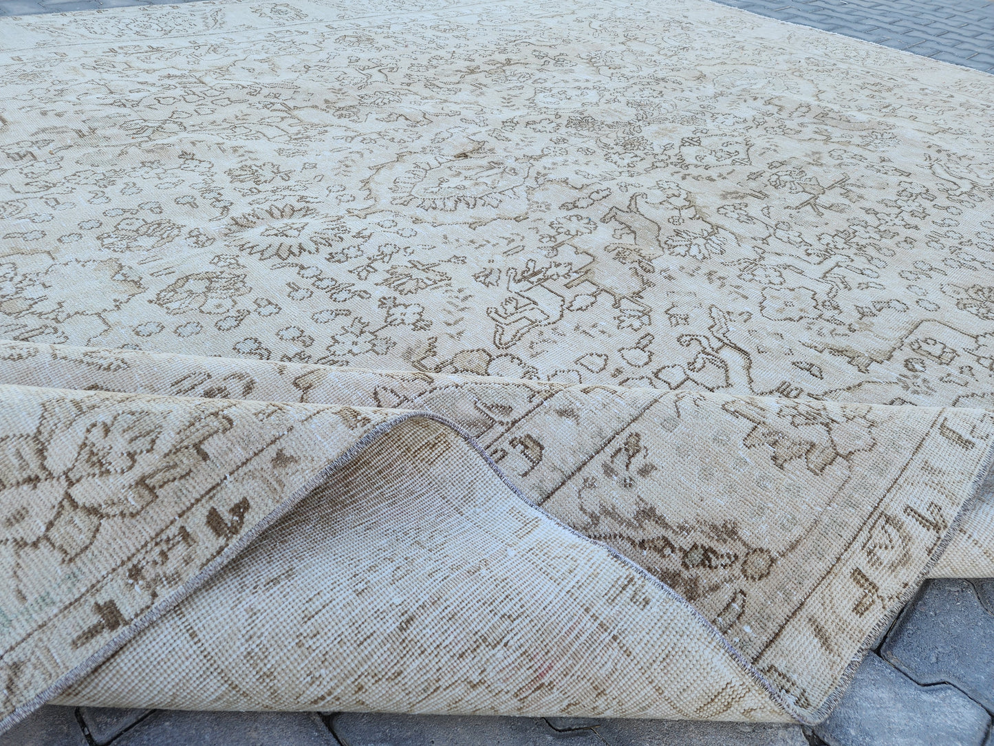 Vintage Large Wool Rug 10x13 ft - skua212