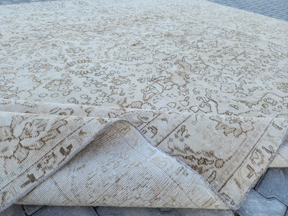 Vintage Large Wool Rug 10x13 ft - skua212