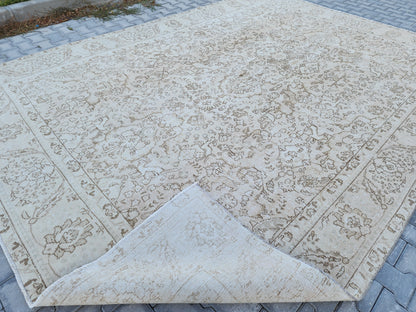 Vintage Large Wool Rug 10x13 ft - skua212