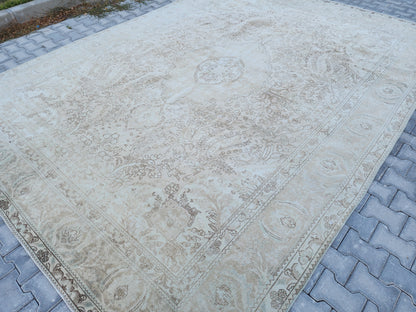 Vintage Neutral Large  Rug 10x13 ft - skua216