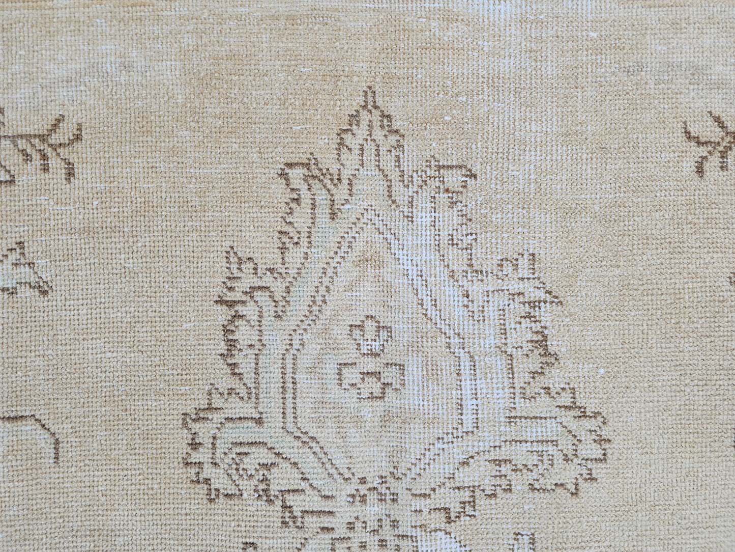 Vintage Wool Neutral Large Rug 9x12 ft - skua218