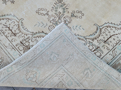 Wool  Neutral Oversize Rug 9x12 ft - skua219
