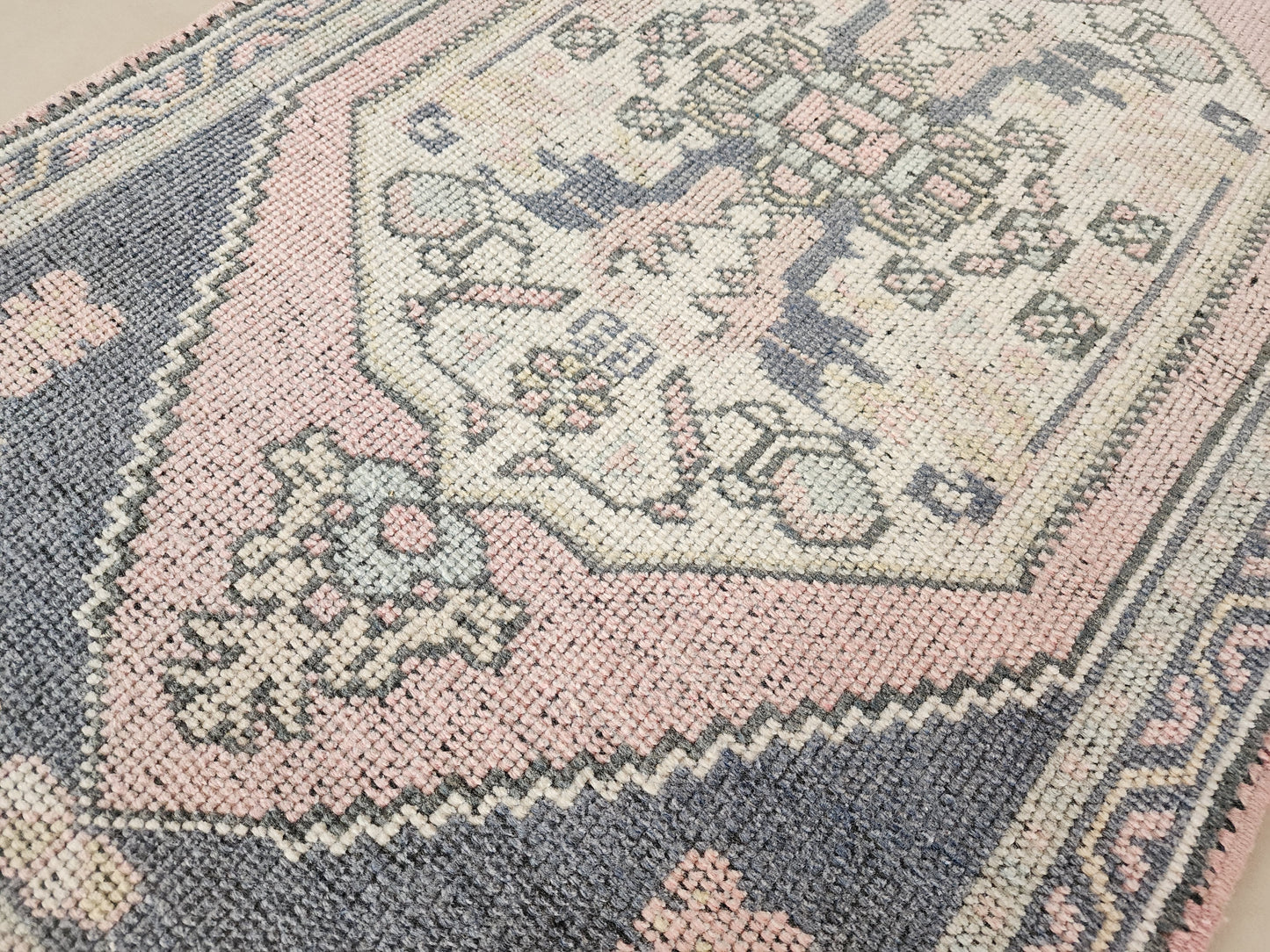 Turkish Small Rug, Hand Knotted Rug 2x3 ft- skuy109