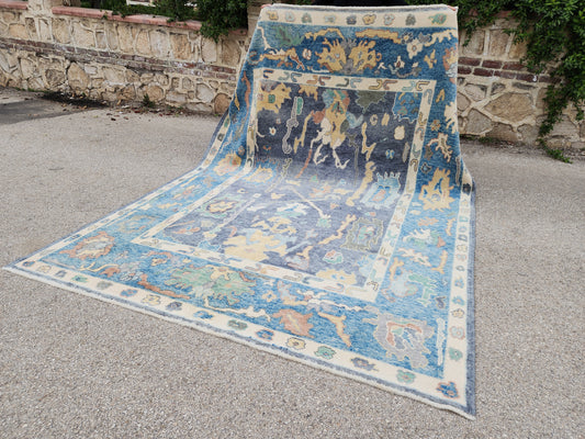 Oushak Wool Rug 8x10 ft - sku1809