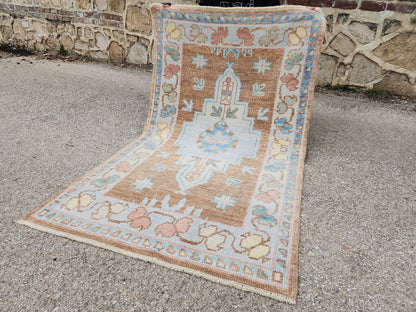 Oushak Small Wool Rug 3x5 ft - sku1810