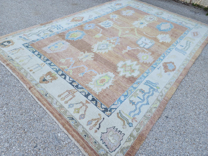 Oushak Hand Knotted Rug 8x11 ft - sku1651