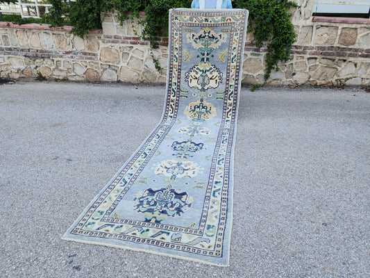Oushak Hand Knotted Runner Rug 3x11 ft - sku1654
