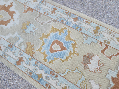 Oushak Hand Knotted Runner Rug 3x13 ft - sku1658