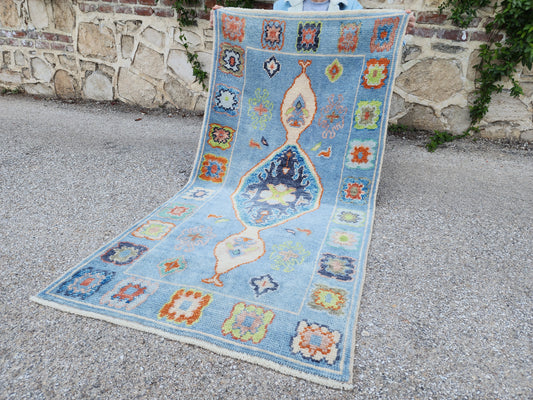 Oushak Hand Knotted Rug 3x6 ft - sku1646