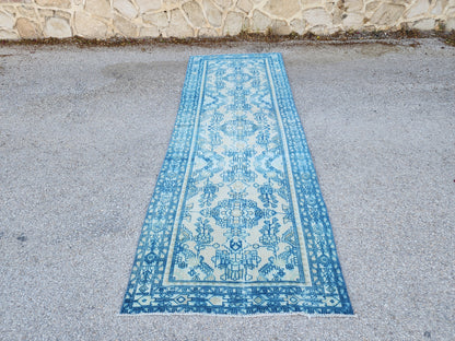 Wool Vintage Runner Rug 3x10 - sku1937