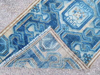 Oriental Blue Vintage Runner Rug 2x9 - sku1946