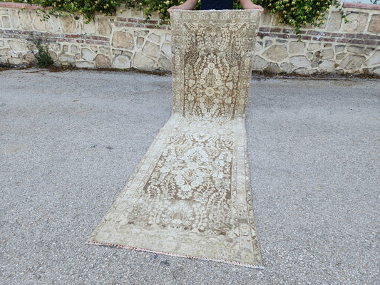 Wool Handcrafted Runner Rug 3x9 - sku1949