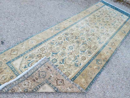 Neutral Hand Woven Runner Rug 3x9 - sku1955