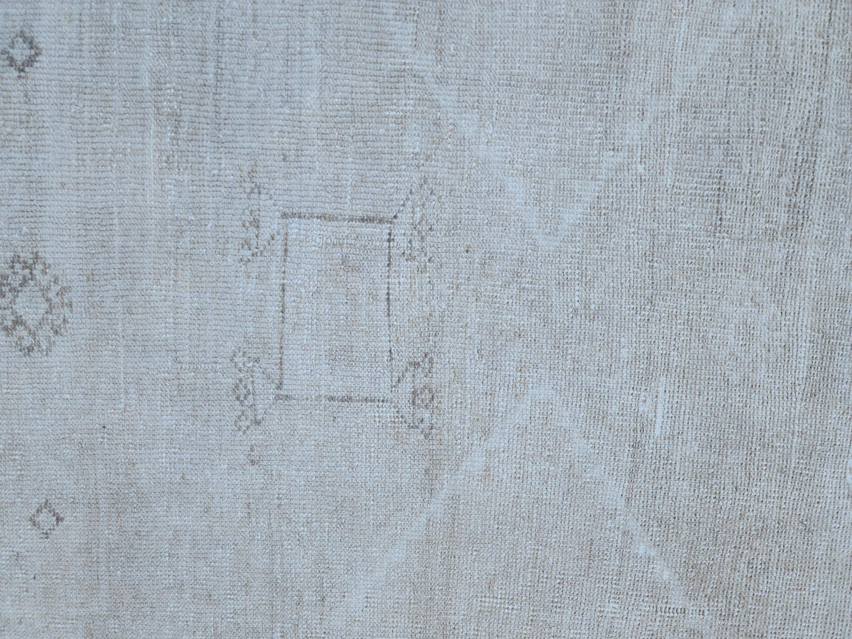 Muted Beige Runner Rug 3x12, Turkish Home Decor Wool Carpet, Hallway Decor