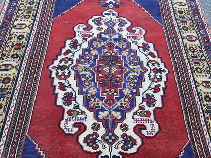 5x8 Vintage Oushak Rug: Hand-Knotted Oriental Wool Rug