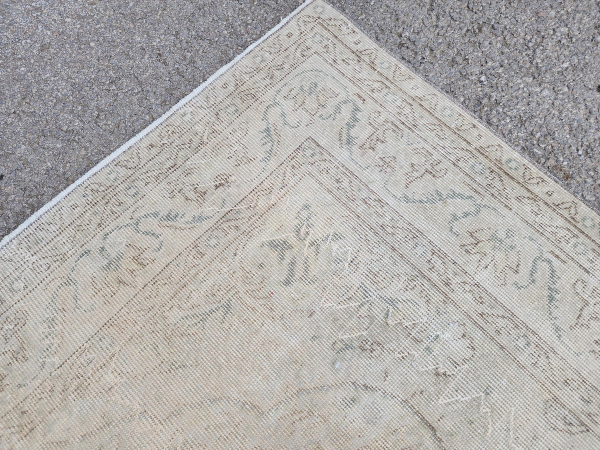 5x9 Neutral Area Rug, Rustic Wool Decor, Living Room Muted Decor