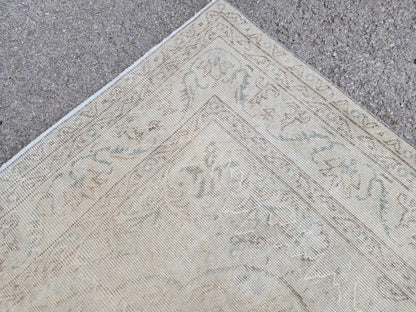 5x9 Neutral Area Rug, Rustic Wool Decor, Living Room Muted Decor