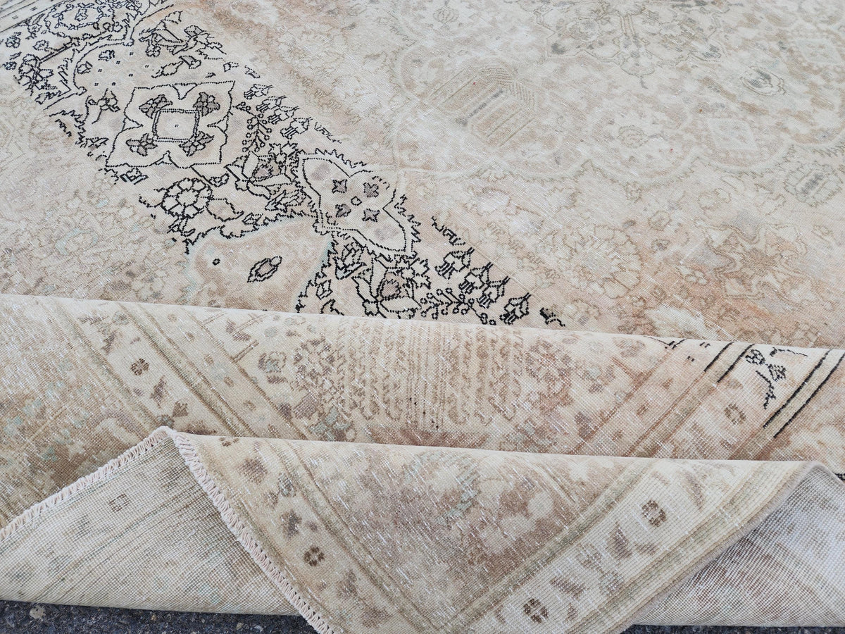 9x12 Neutral Wool Area Rug, Oversized Living Room Decor, Beige And Brown