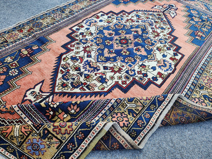 Hand Knotted Turkish Oushak Rug 6x11: Wool Area Rug