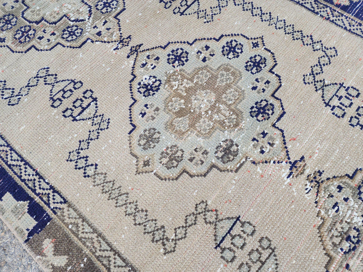 3x10 Geometric Runner Rug, Home Hallway Decor Runner, Rustic Boho Decor, Turkish hand Made
