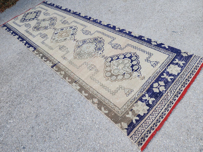 3x10 Geometric Runner Rug, Home Hallway Decor Runner, Rustic Boho Decor, Turkish hand Made