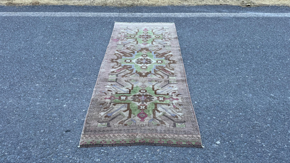 3x7 Small Kars Decor Rug, Turkish Hand Woven, Home Rustic Mini Decor