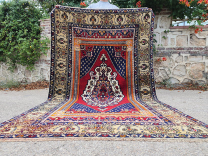 5x8 Hand Made Area Rug, Oriental Turkish Hand Made Decor, Rustic Home Decor