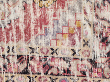 3x8 Vintage Boho Runner Rug, Anatolian Boho Carpet, Kitchen Vintage Hand Made Carpet