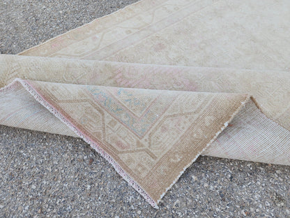 3x10 Vintage Turkish Wool Runner Rug, Hand-Knotted Hallway & Entryway Rug
