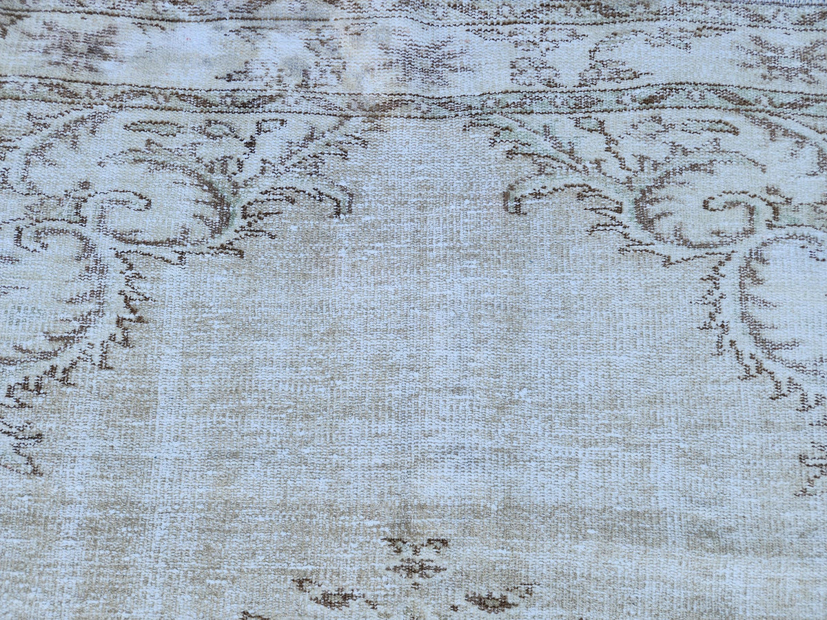 6x9 Vintage Rug, Turkish Hand Made, Oushak Medallion Design, Eco Friendly