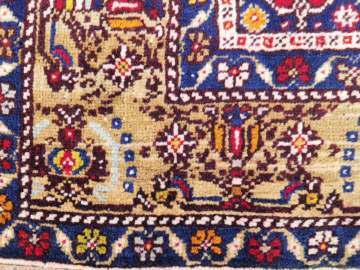 5x8 Hand Made Area Rug, Oriental Turkish Hand Made Decor, Rustic Home Decor