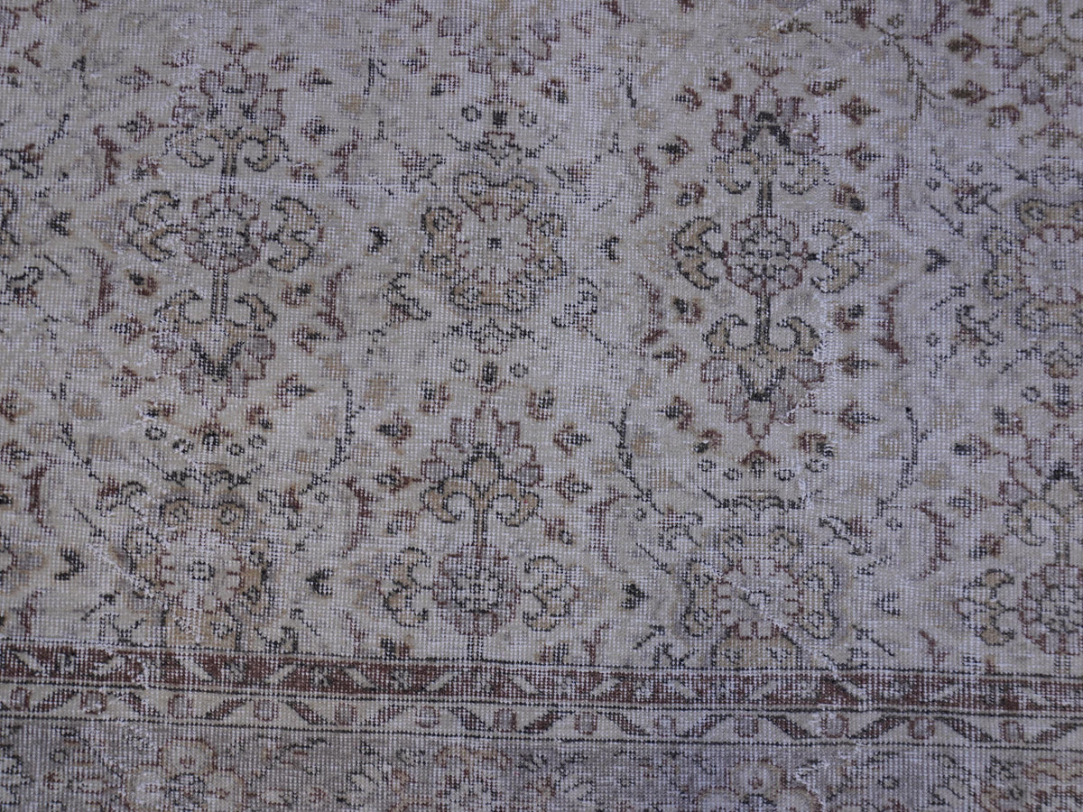 6x11 Neutral Area Rug, Turkish Wool Hand Made, Dining Room Decor