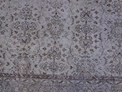 6x11 Neutral Area Rug, Turkish Wool Hand Made, Dining Room Decor