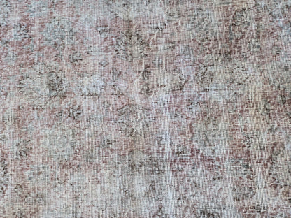 Vintage Oushak Rug 5x8: Handwoven Turkish Wool, Neutral Farmhouse Style