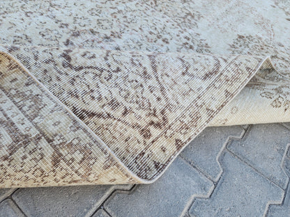 Dining Room Rug 6x10, Turkish Hand Knotted Carpet, Living Room Boho Decor