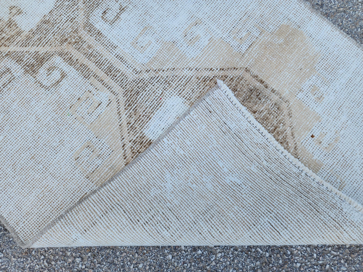 3x12 Neutral Runner Rug, Hallway Bohemian Decor, Up Cycled Wool