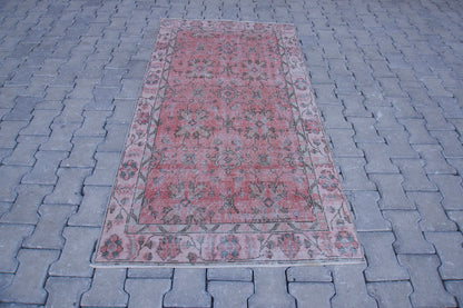 Boho Wool Rug 3x6: Home Decor, Oriental Rustic Carpet, Red Wool
