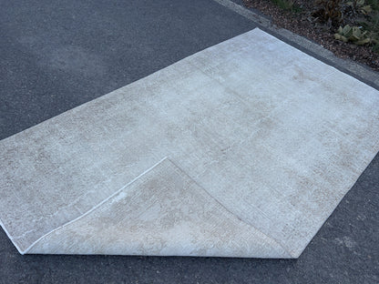 Handwoven Turkish Oushak Rug 5x8: Wool & Cotton Blend