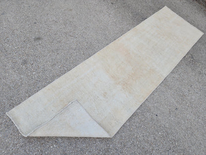 2x9 Neutral Wool Runner Rug, Handcrafted Hallway & Entryway Accent