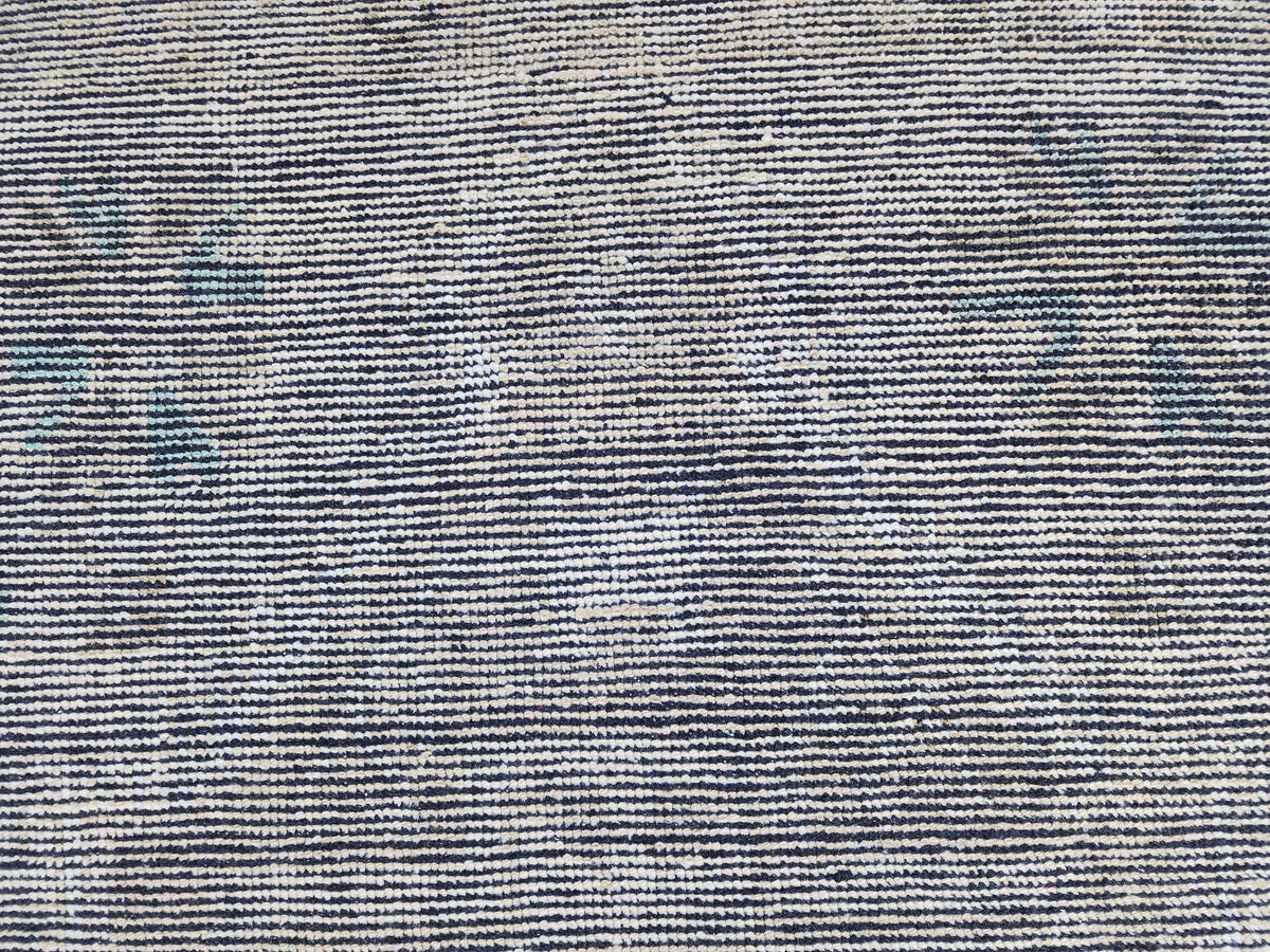 4x10 Gray Turkish Runner Rug: Handcrafted Oriental Boho Hallway Decor
