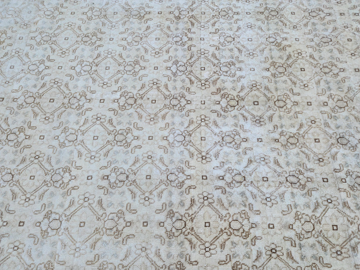 6x8 Neutral Rug, Hand Knotted Rustic Home Decor, Eco Friendly